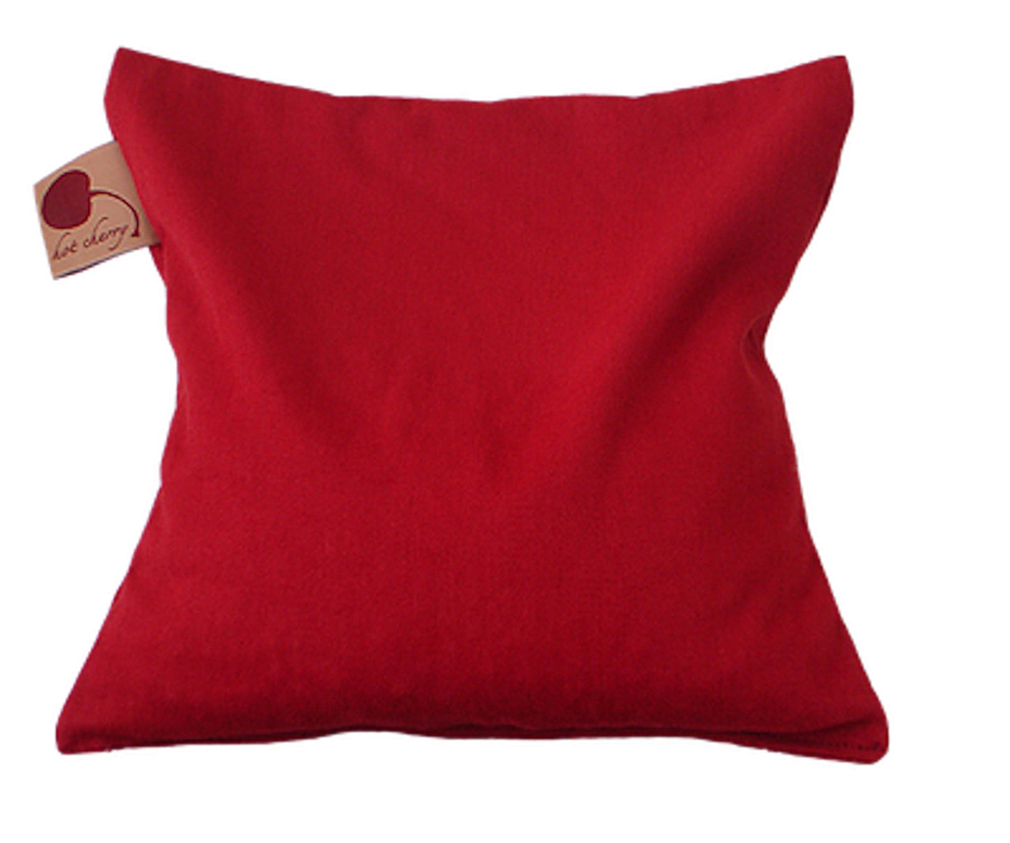 Square Pillow in Red Denim