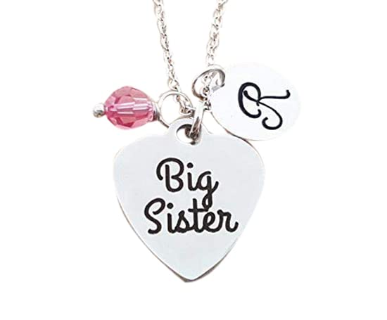 Big Sister Charm Necklace – Personalized Sterling Silver Jewelry