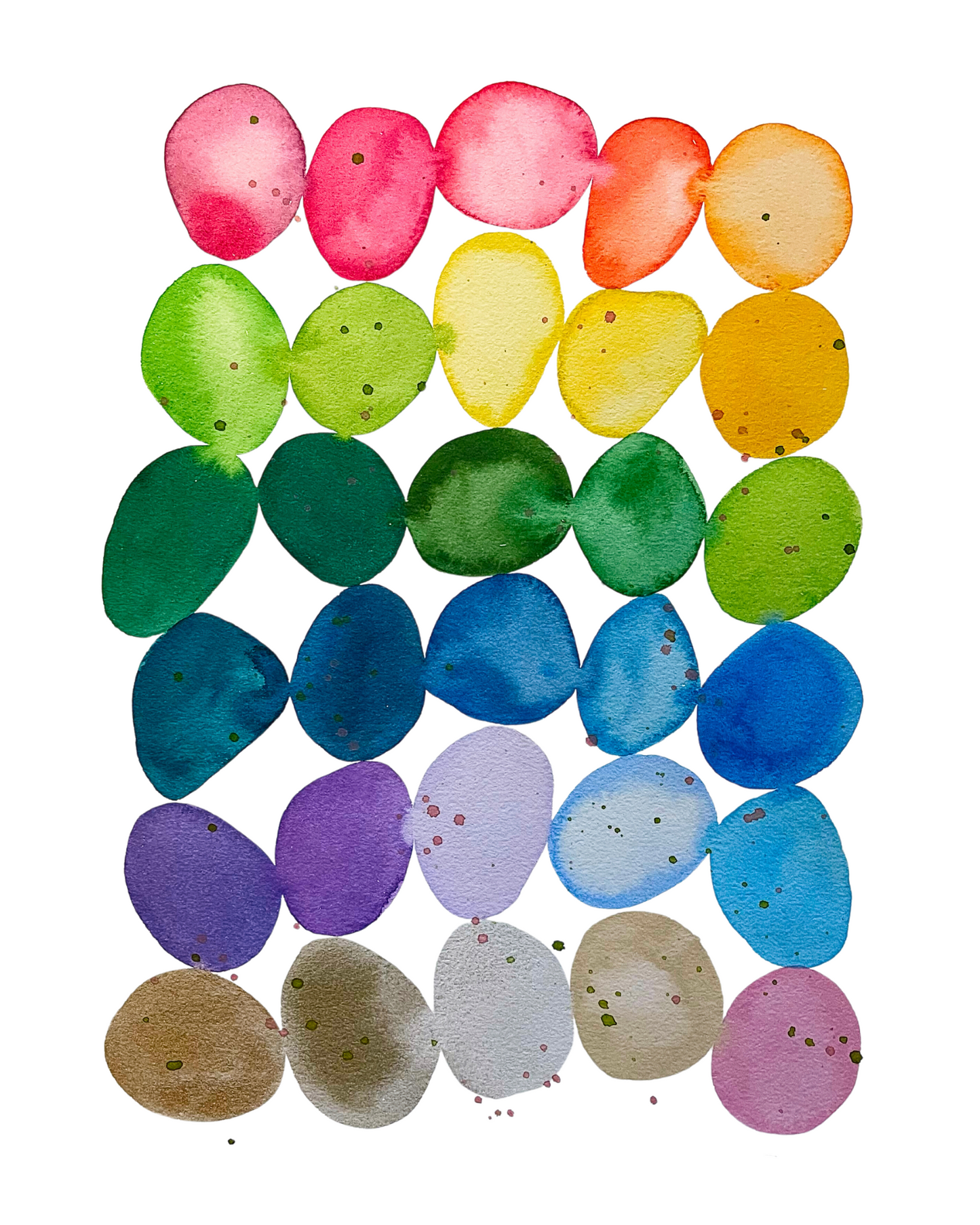 Rainbow Beach Stones II  Fine Art Print