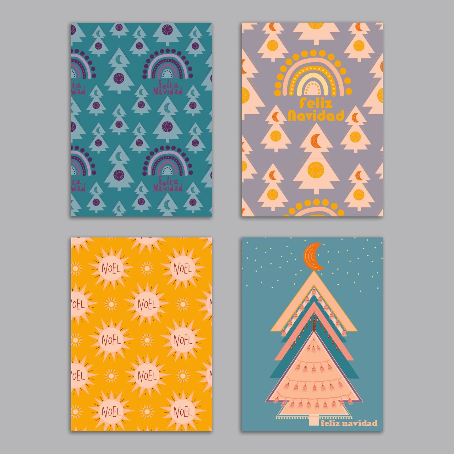 Feliz Navidad Greeting Cards, Set of 24