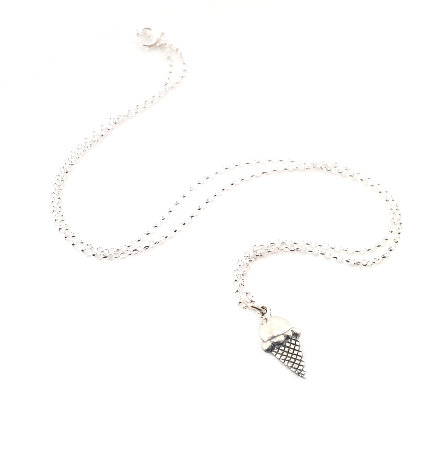 Sterling Silver Ice Cream Necklace