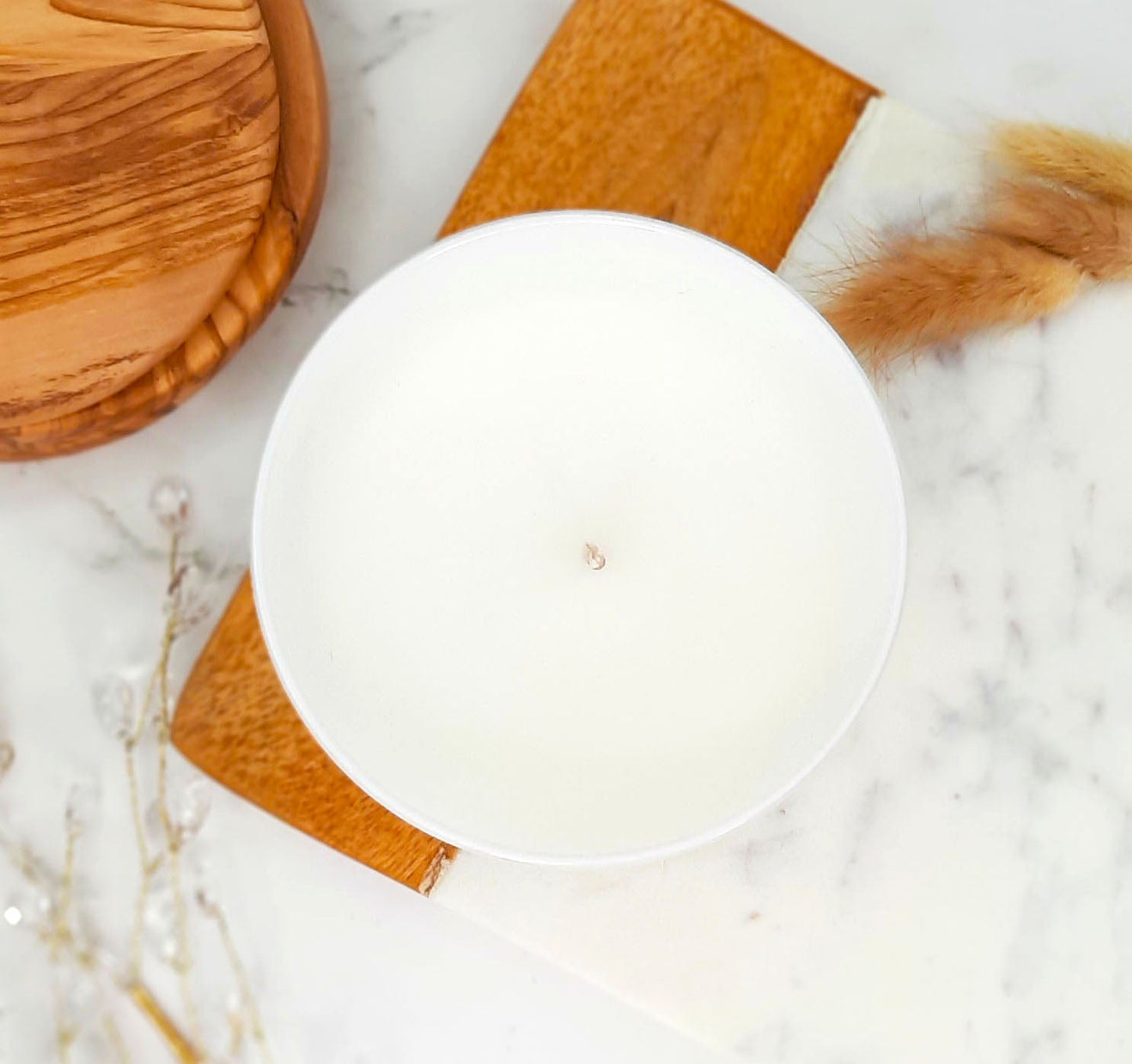 Cactus Rain 8 oz Frosted Candle | Teal Blue