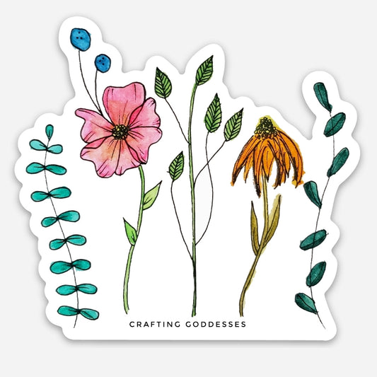 Sticker Exclusive - Wildflowers Original Watercolor Art