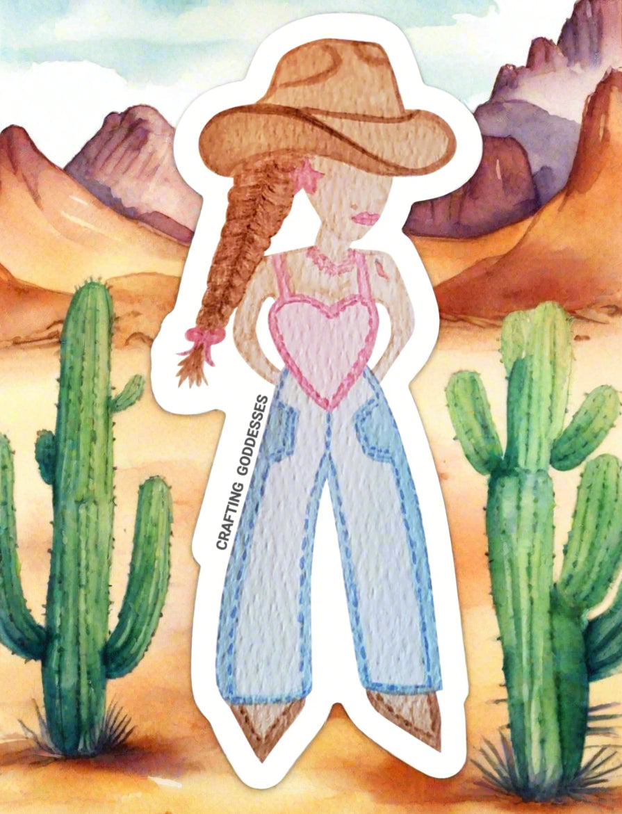 Sticker Exclusive - Cowgirl Original Watercolor Art