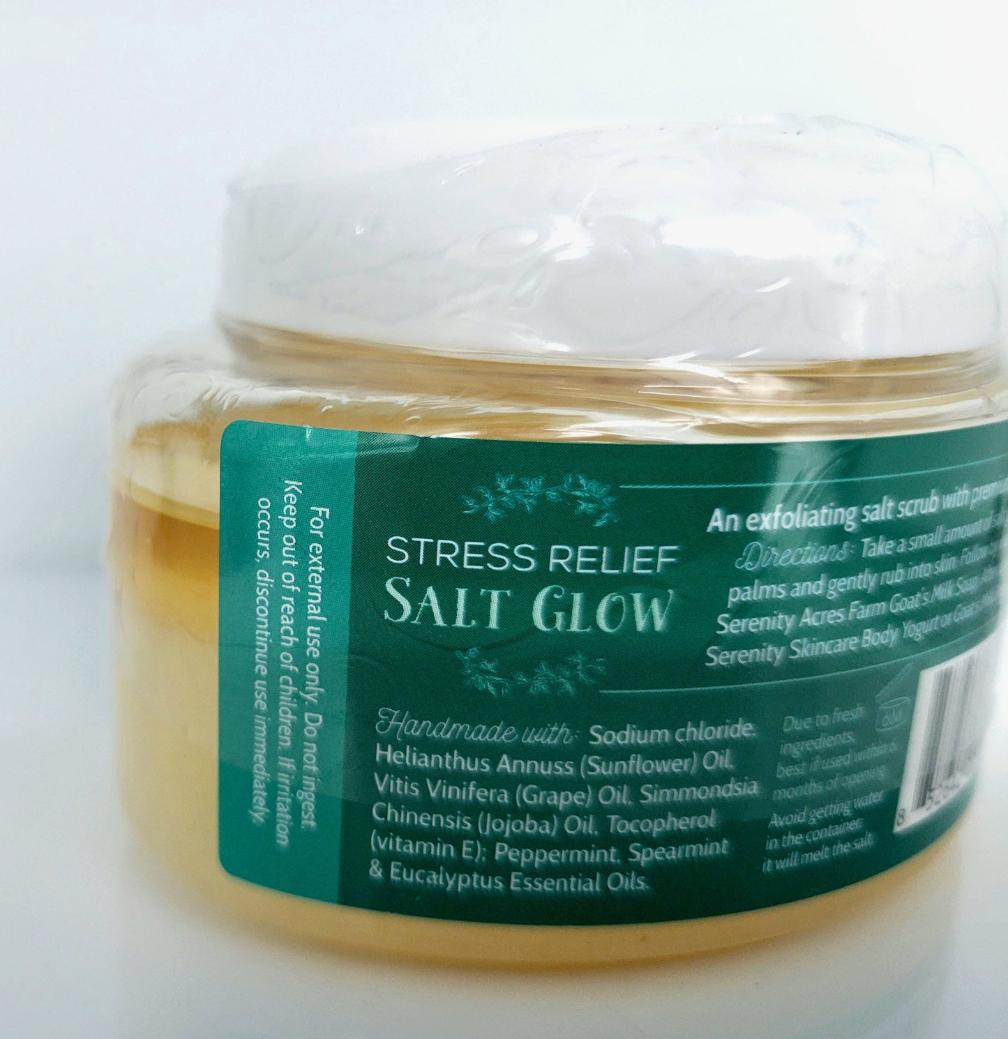 Stress Relief Exfoliating Scrub – Aromatherapy Salt Glow by Serenity Acres Farm™