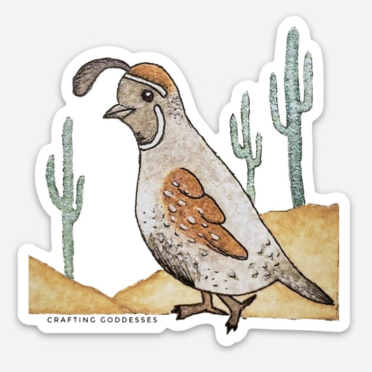 Sticker Exclusive - Quail Original Watercolor Art