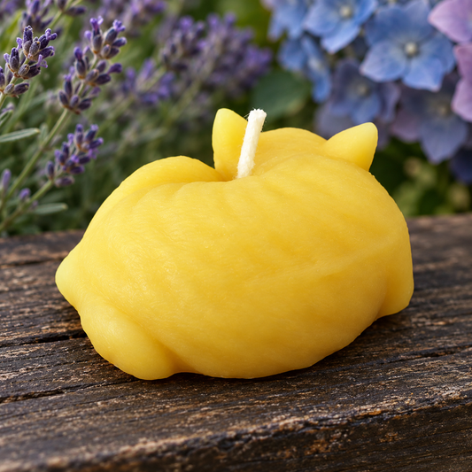 Sleepy Cat Beeswax Candle