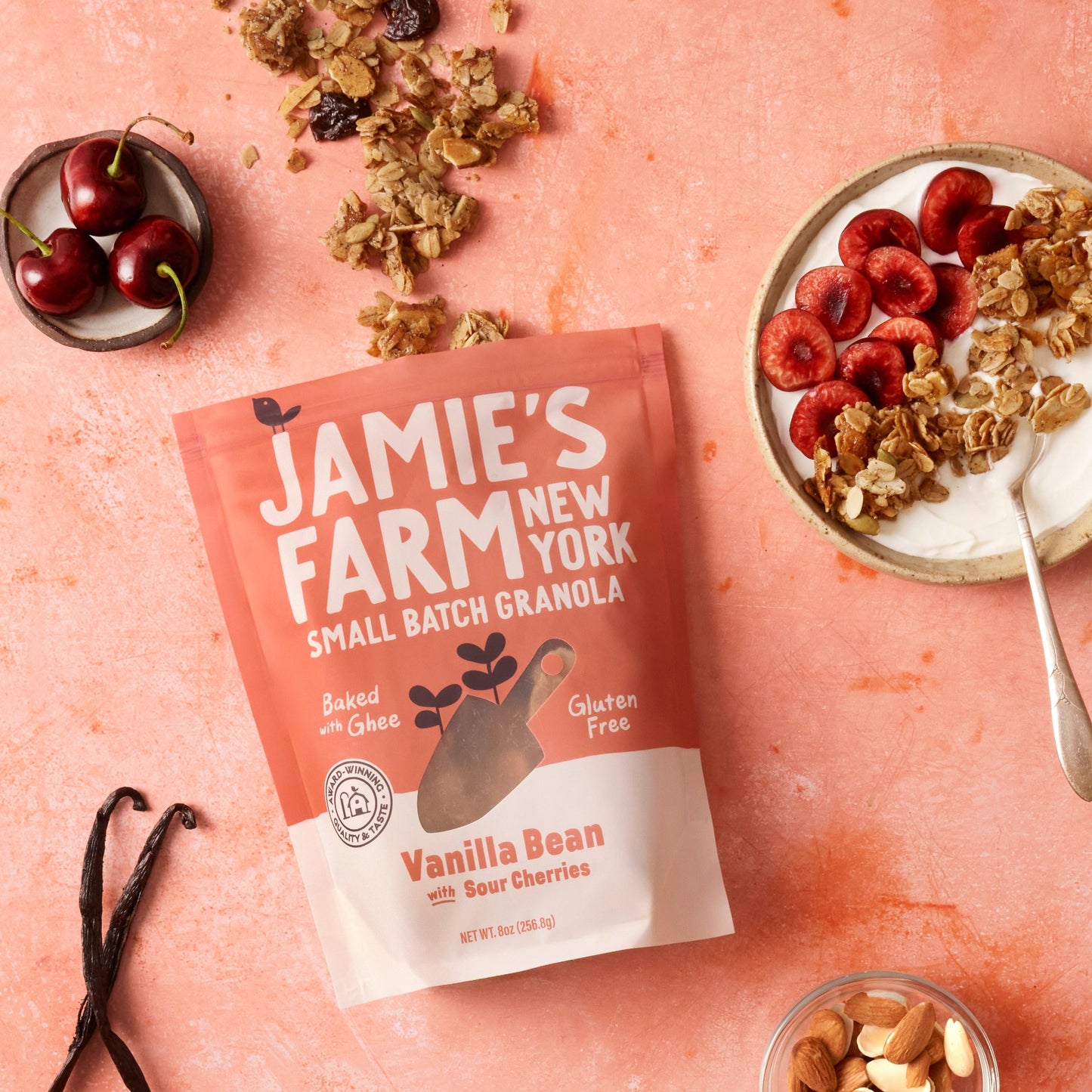 Vanilla Bean Granola with Sour Cherries