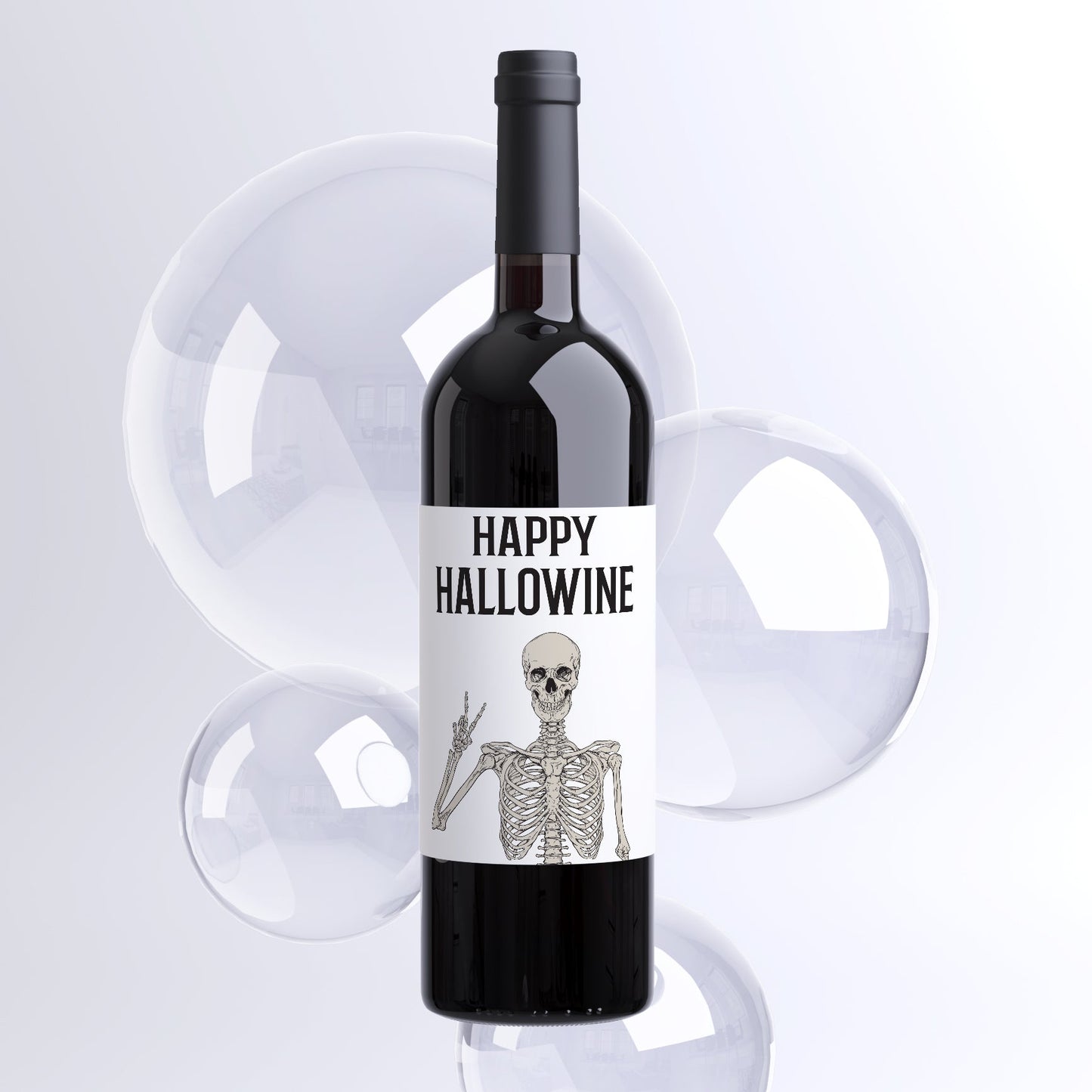Hallowine Halloween Wine Labels, Pack of 4