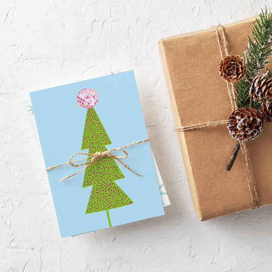 Disco Ball Christmas Cards, Set of 24