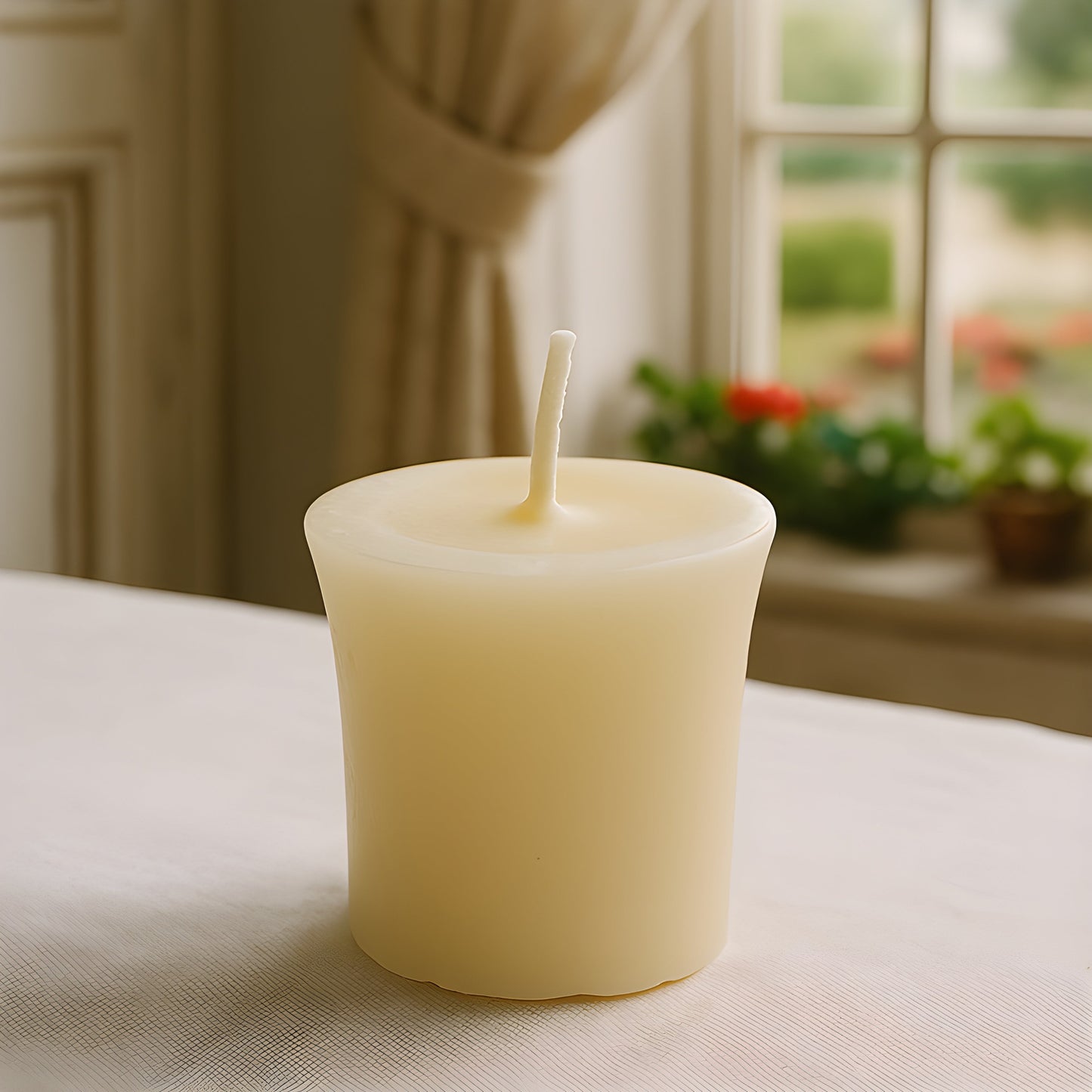 White Beeswax Votive Candles