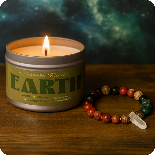 EARTH Element w/ Healing CRYSTAL BRACELET  