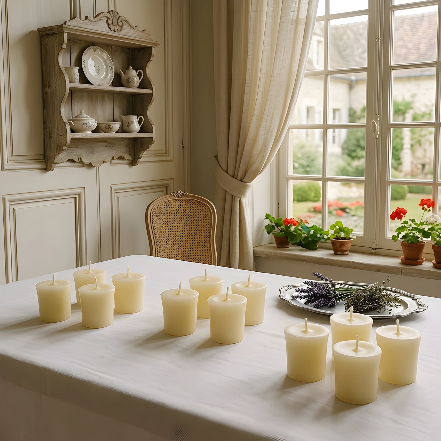 White Beeswax Votive Candles