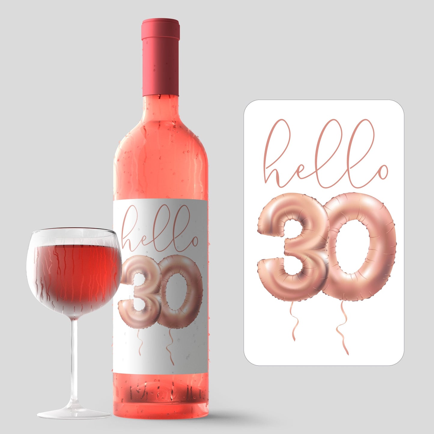 Dirty 30 Birthday Wine Labels, Pack of 4