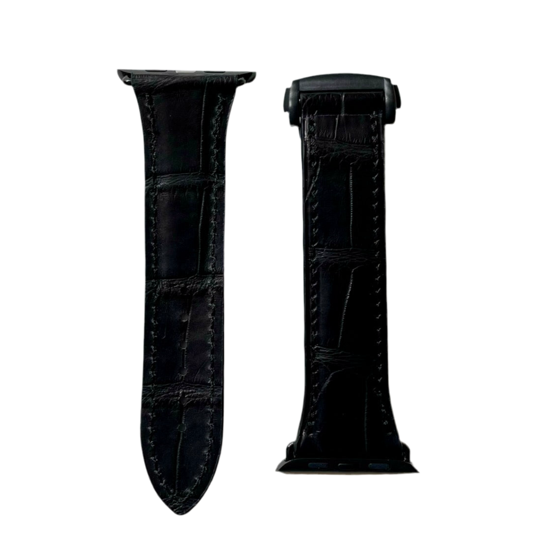 Apple Watch Band, Black Matte Alligator
