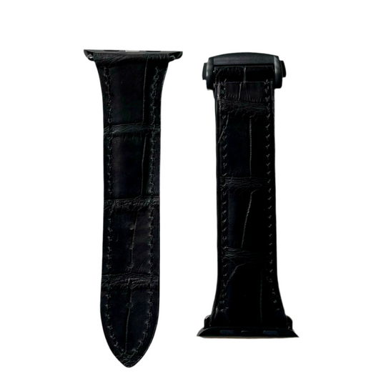 Apple Watch Band, Black Matte Alligator