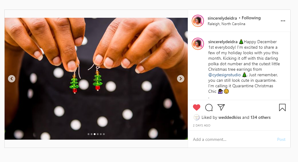 Swarovski Crystal Christmas Tree Earrings – Sterling Silver