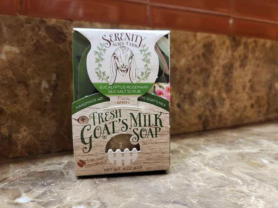 Eucalyptus Rosemary Goat Milk Soap | Sea Salt & Mineral-Rich | Serenity Acres Farm™