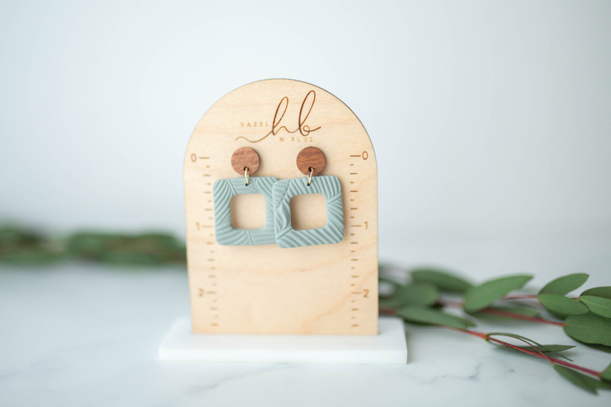 Clay Earrings | Square Dangles | Earth+Sky Collection