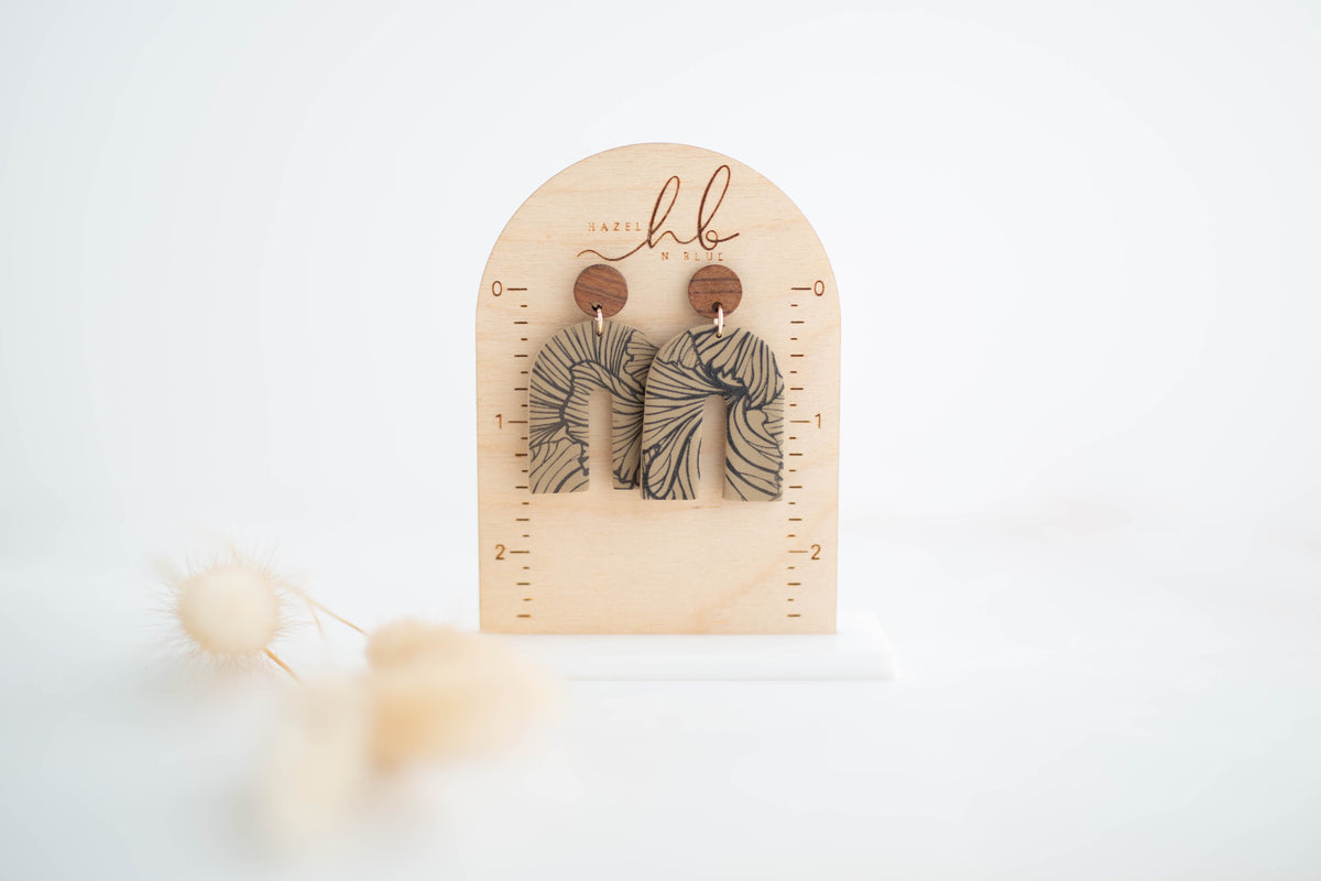 Clay Earrings | Imprint Dangles | All Things Neutral Collection