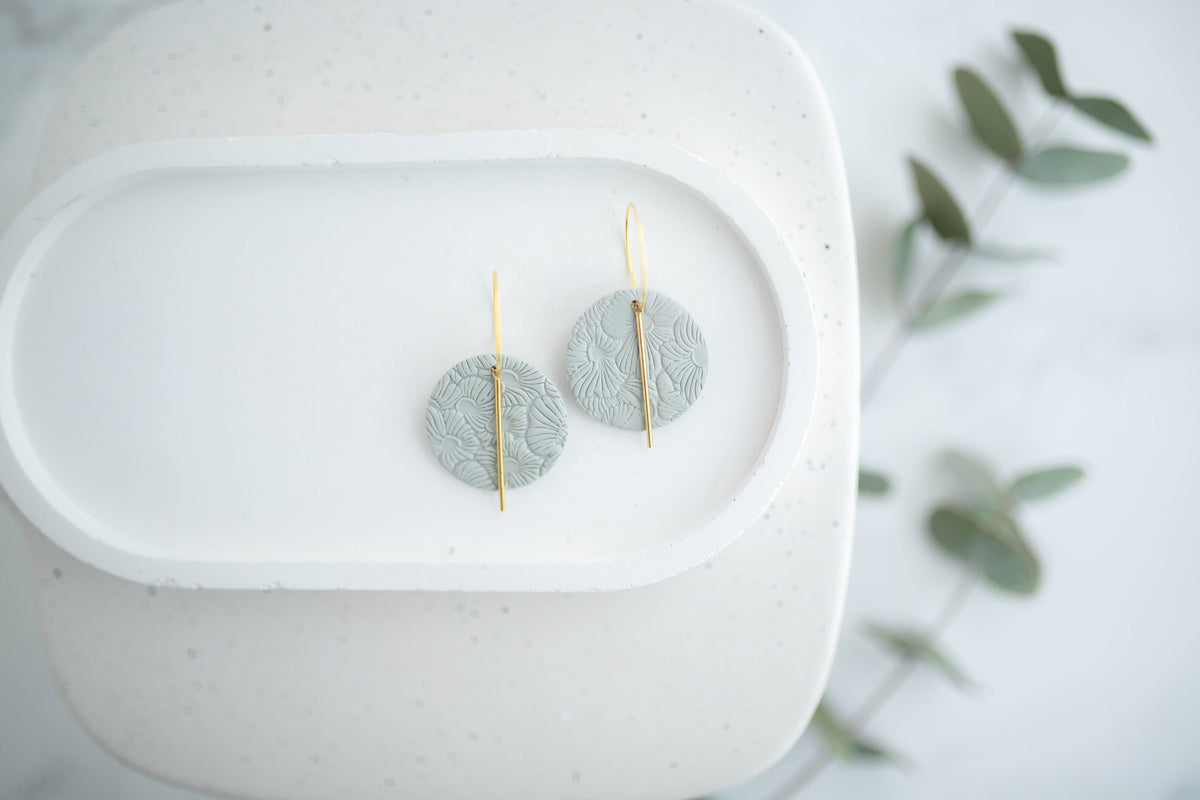 Clay Earrings | Simple Circle Hoops | Spring Fling Collection