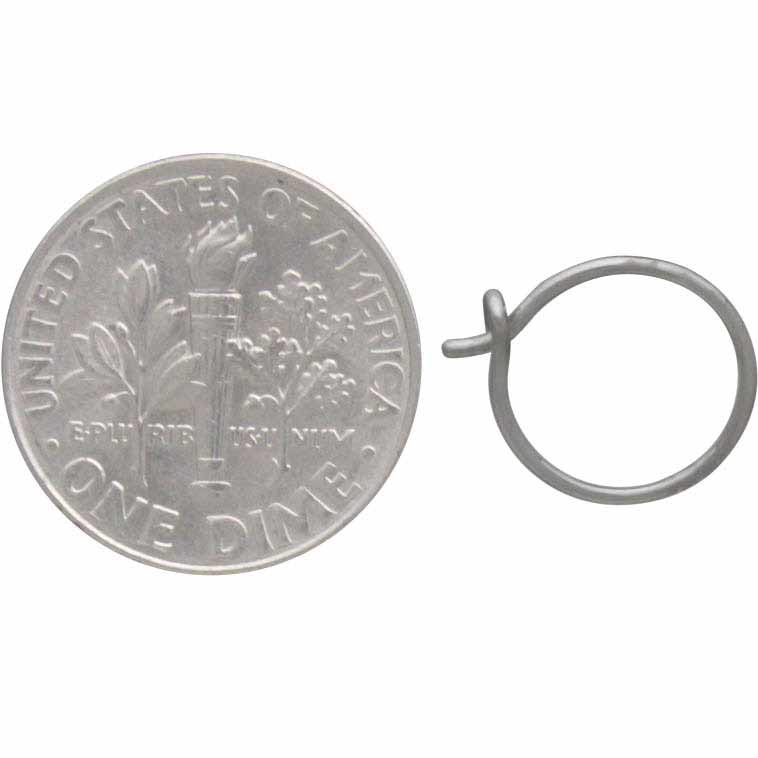 Sterling Silver Circle Hoop Earrings – 11x11mm Minimalist Everyday Hoops