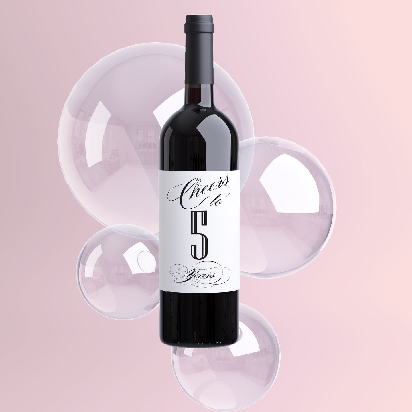 Anniversary Wine Label, Cheers to 10 Years