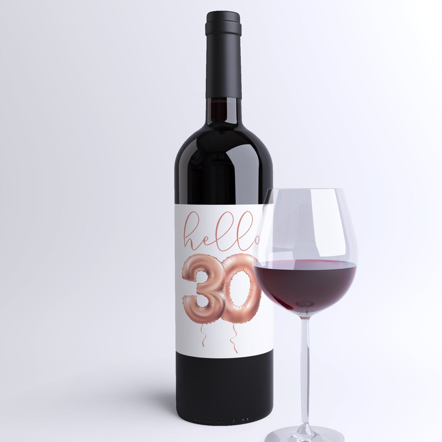 Dirty 30 Birthday Wine Labels, Pack of 4
