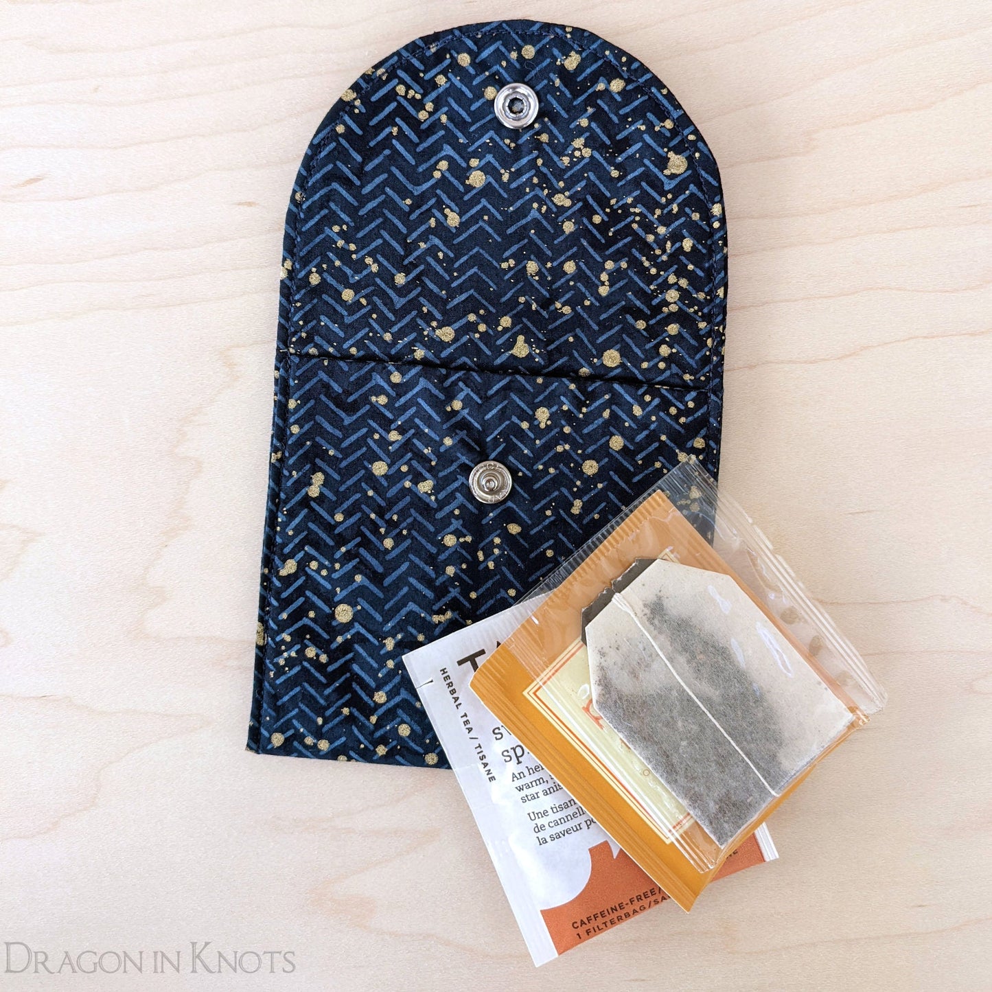 Navy and Gold 4" Accessory Pouch