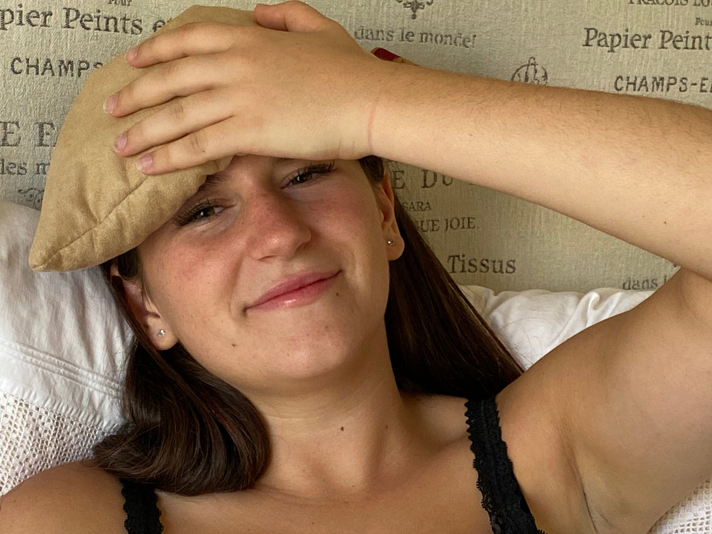 Eye Pillow in Tan Ultra-suede