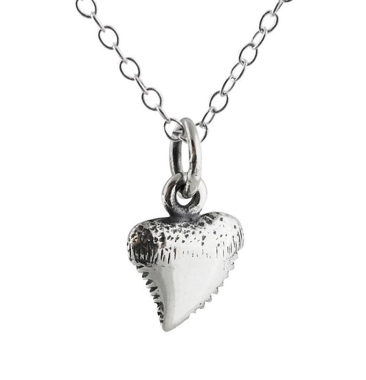 Sterling Silver Shark Tooth Necklace – Beachy Friendship Gift