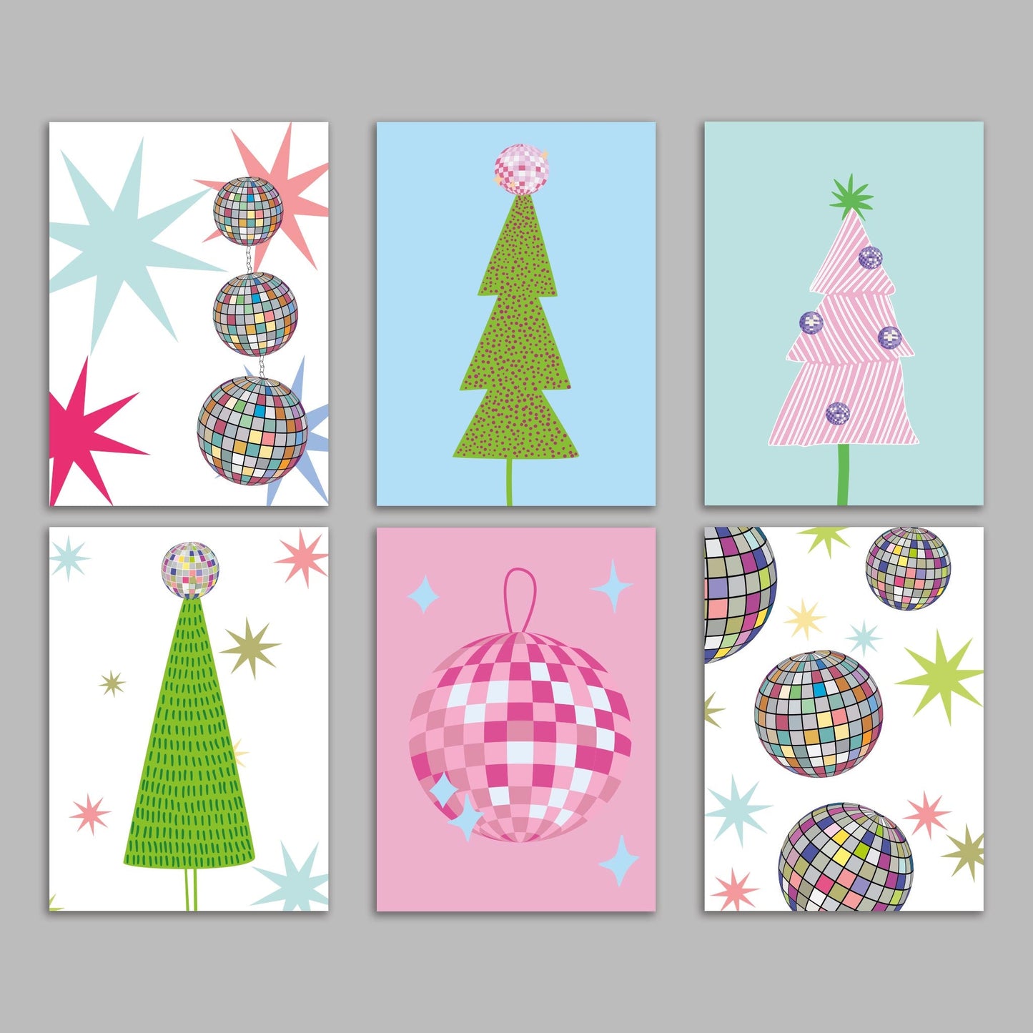 Disco Ball Christmas Cards, Set of 24
