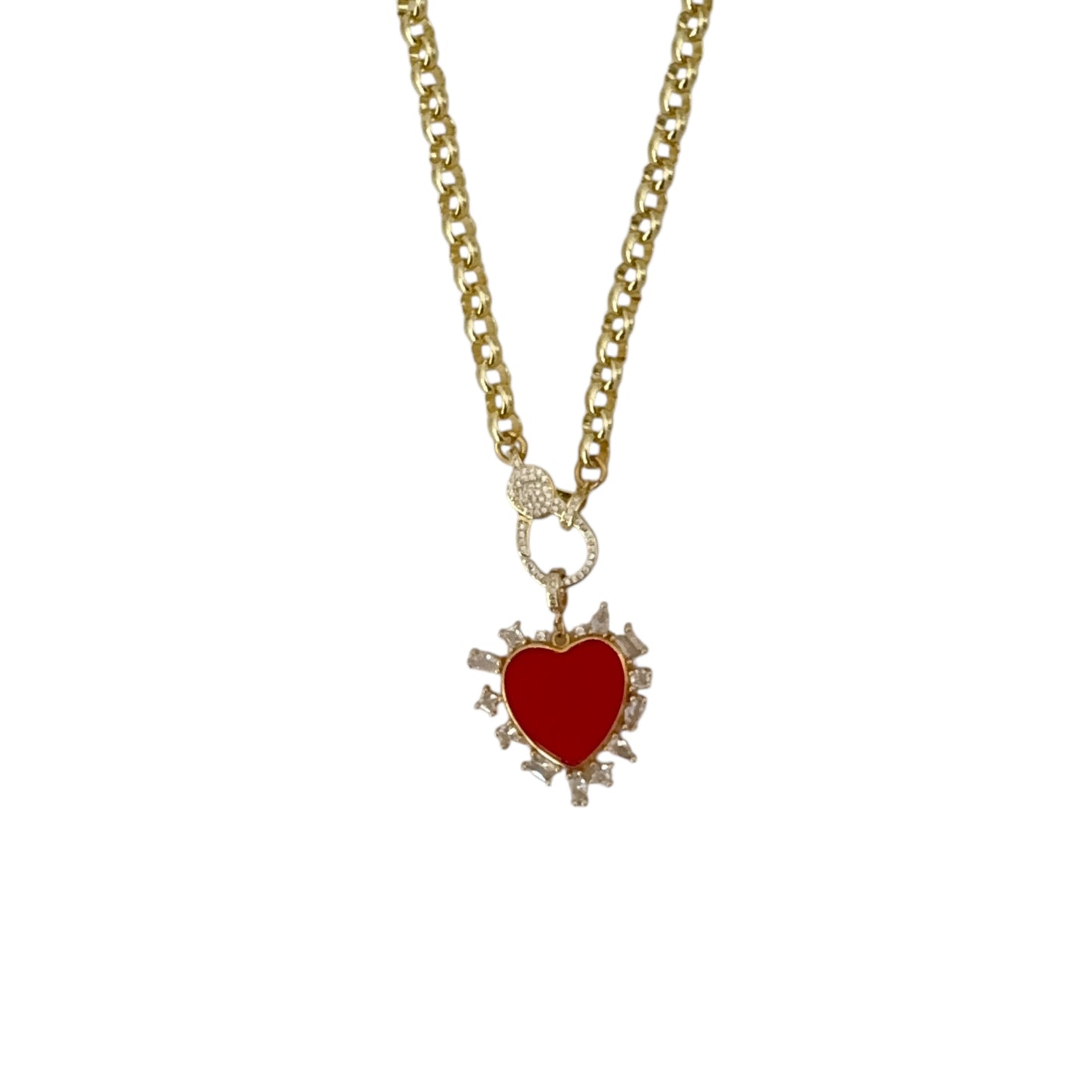 Love  Heart Red Pendant Necklace
