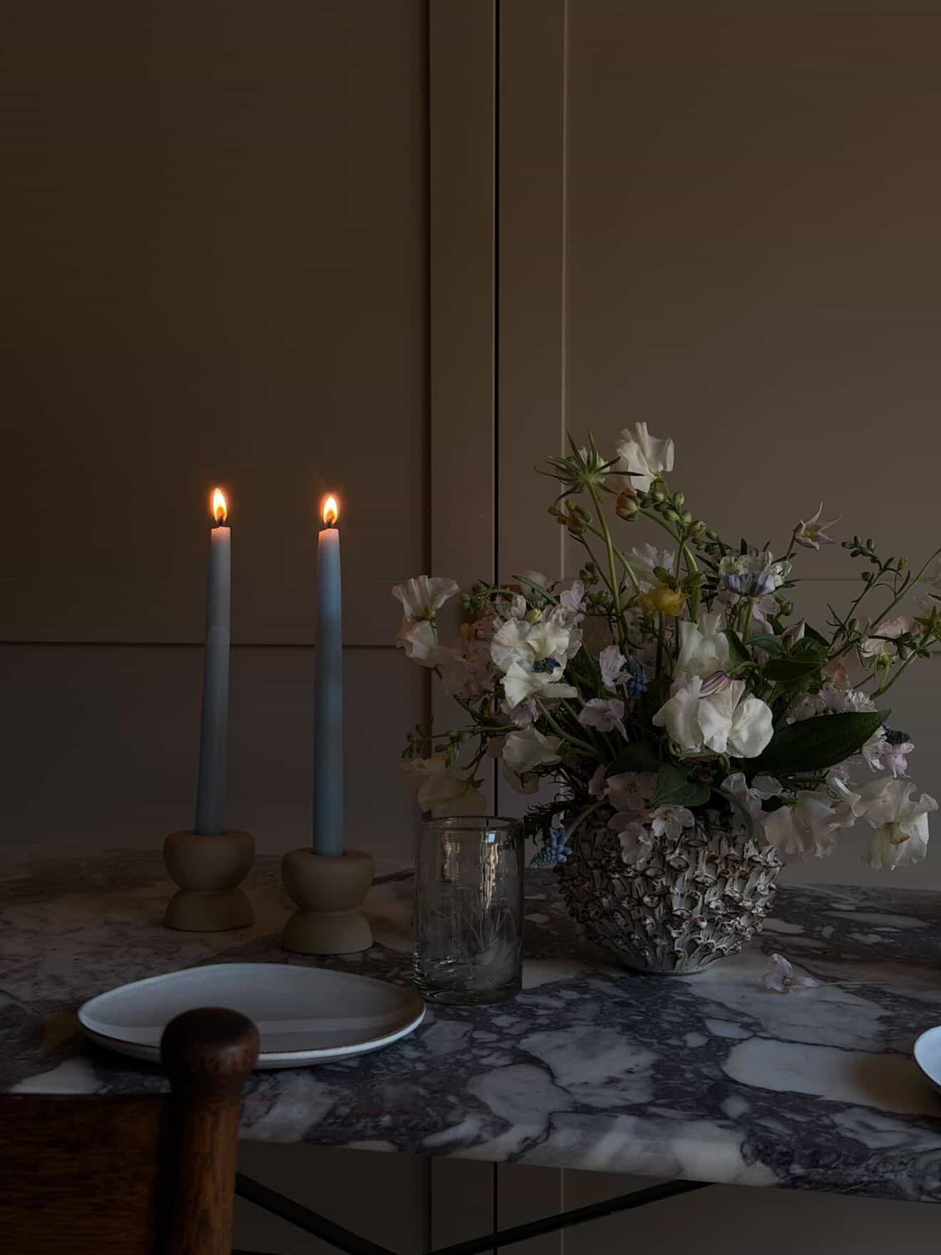 Bluebell | Dipped Beeswax Taper Candles