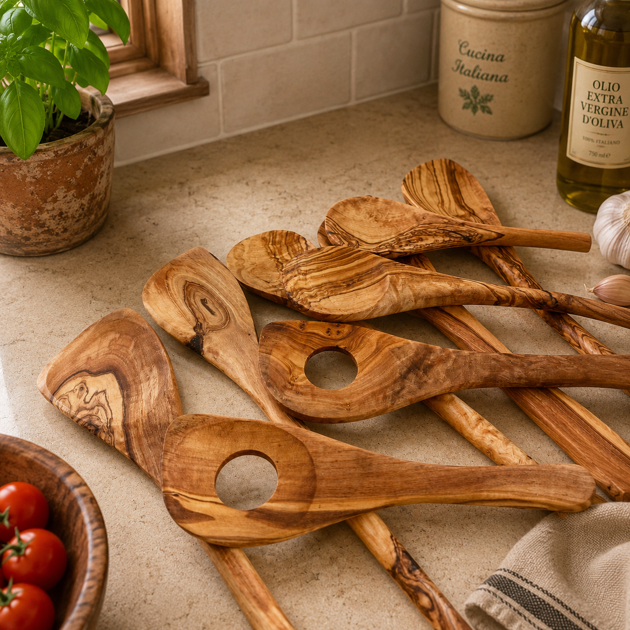 Set of 3 Olive Wood Spoons