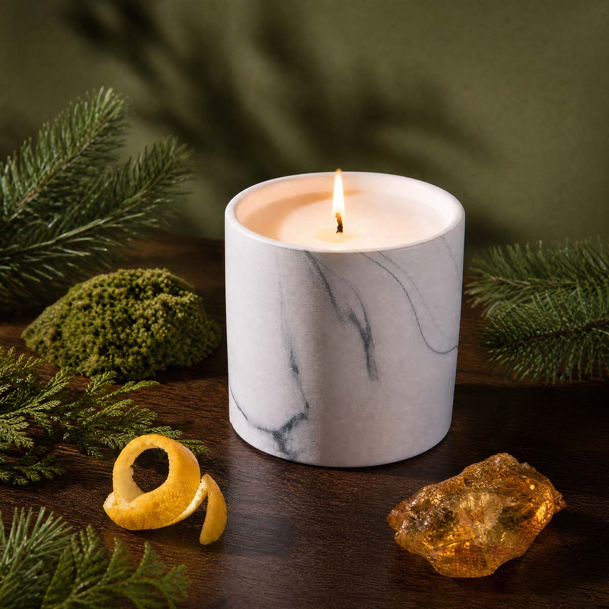 Bear Hug White Marble Candle 6oz