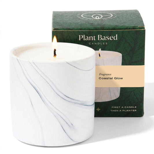 Coastal Glow White Marble Candle 6oz