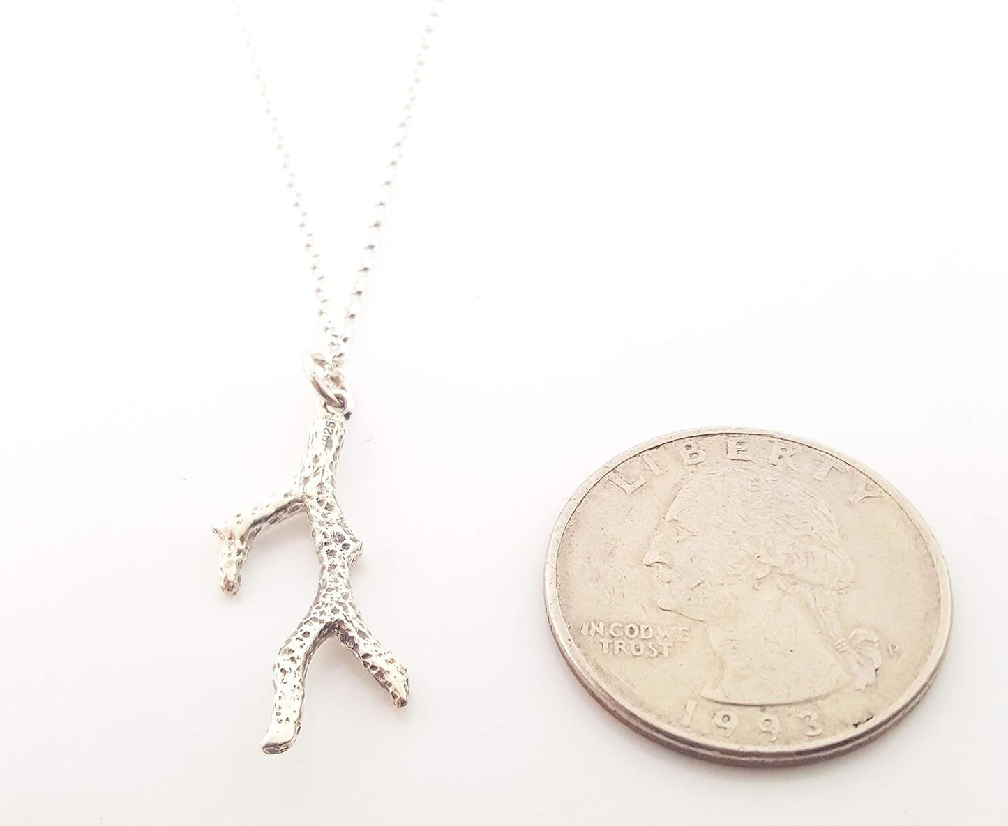 Coral Branch Necklace – Sterling Silver Ocean-Inspired Charm Necklace