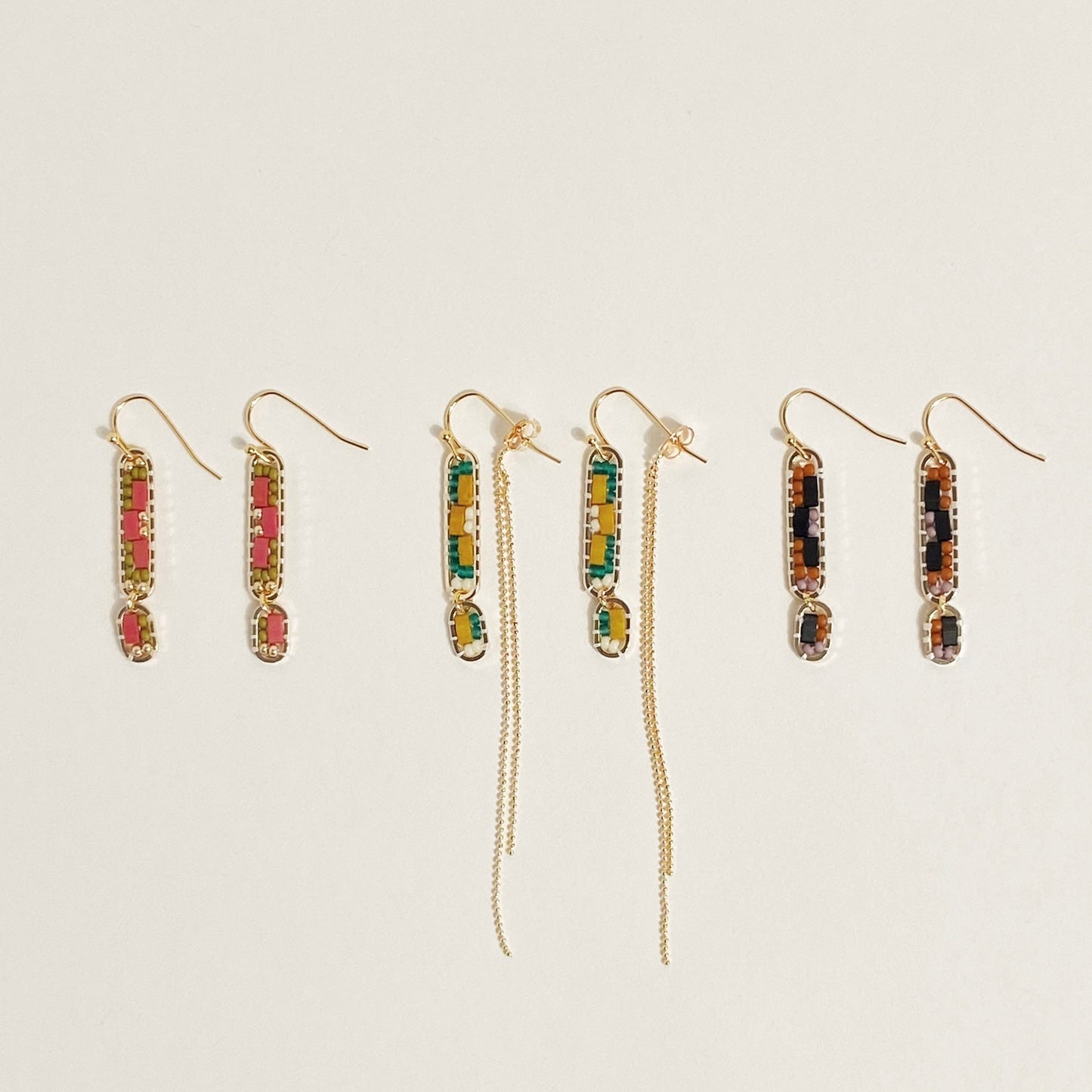 Abstract Earrings in Daisy