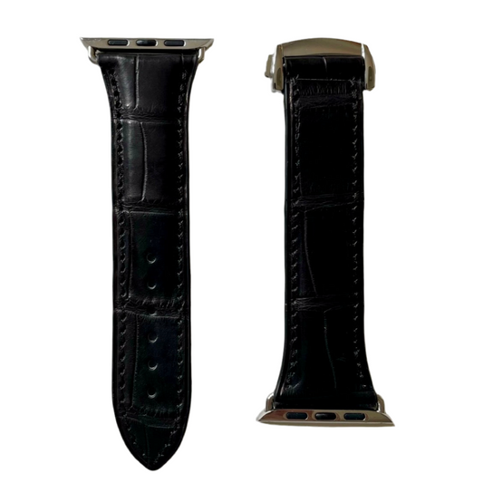 Apple Watch Band, Black Matte Alligator