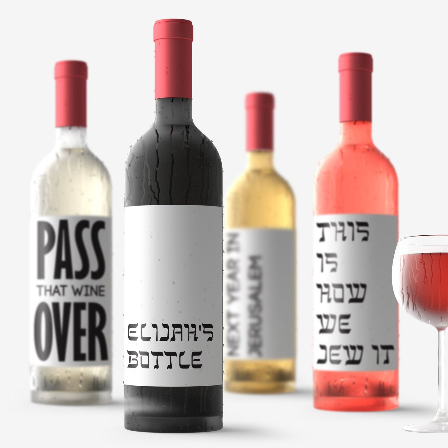 Passover Wine Labels, Pack of 8