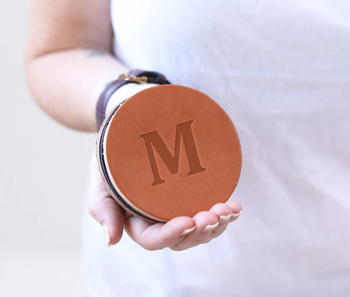 Leather Hexagon Coaster Set All for American