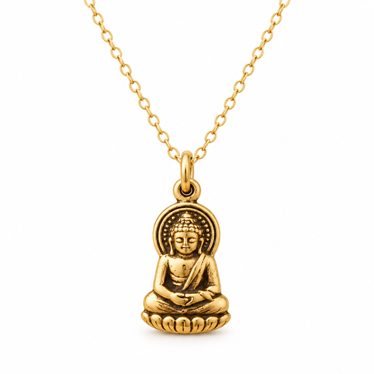Bronze Buddha Charm Necklace