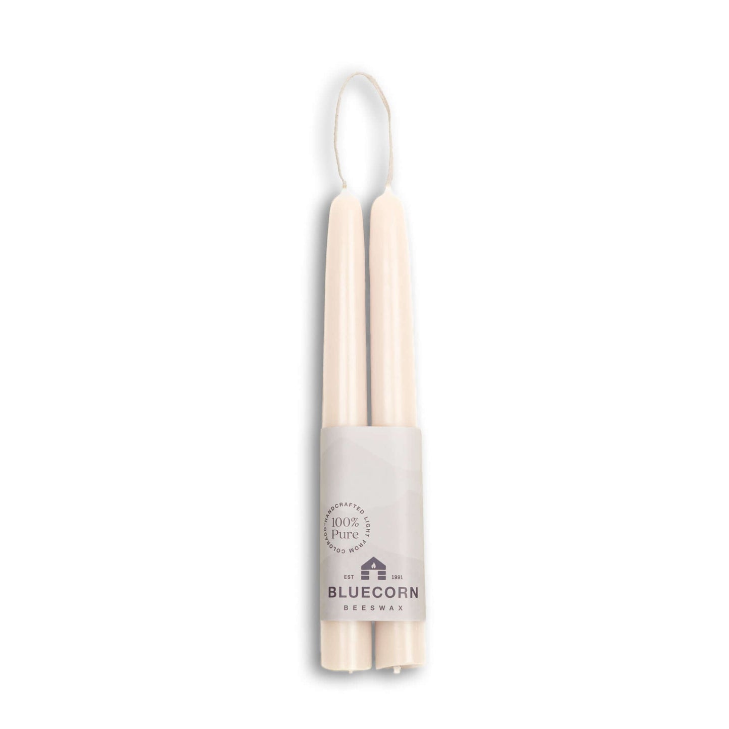 Beeswax Taper Candles - Hand-Dipped - 1 Pair