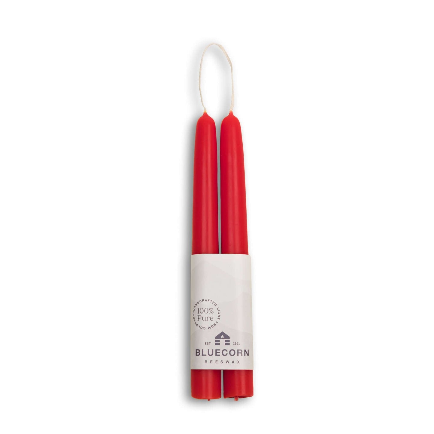 Beeswax Taper Candles - Hand-Dipped - 1 Pair