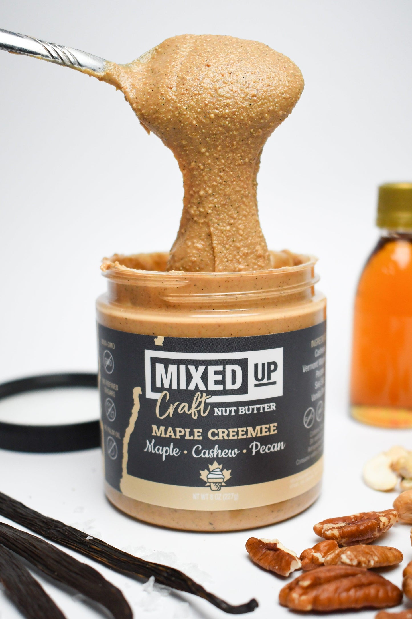 "Maple Creemee" - Vermont Maple, Cashew, and Pecan Nut Butter with Vanilla Bean - 8 oz