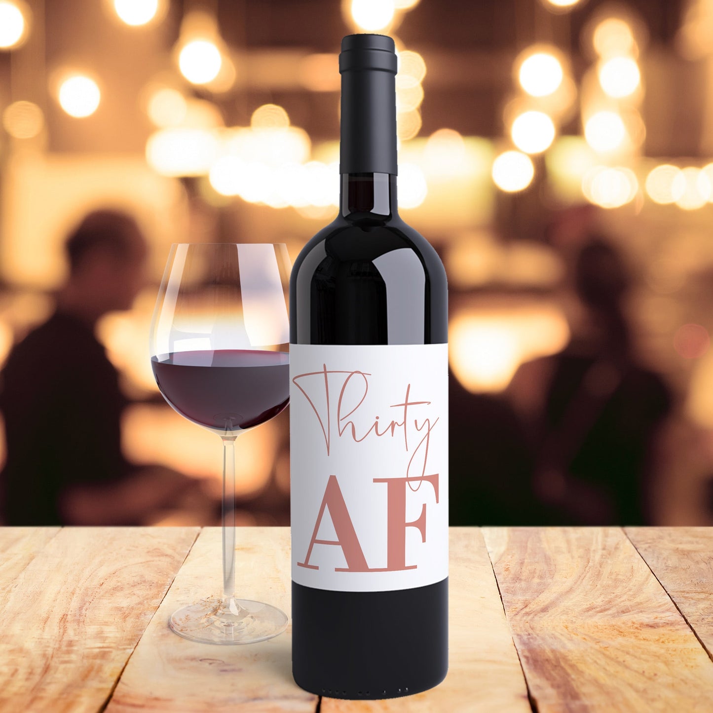 Dirty 30 Birthday Wine Labels, Pack of 4