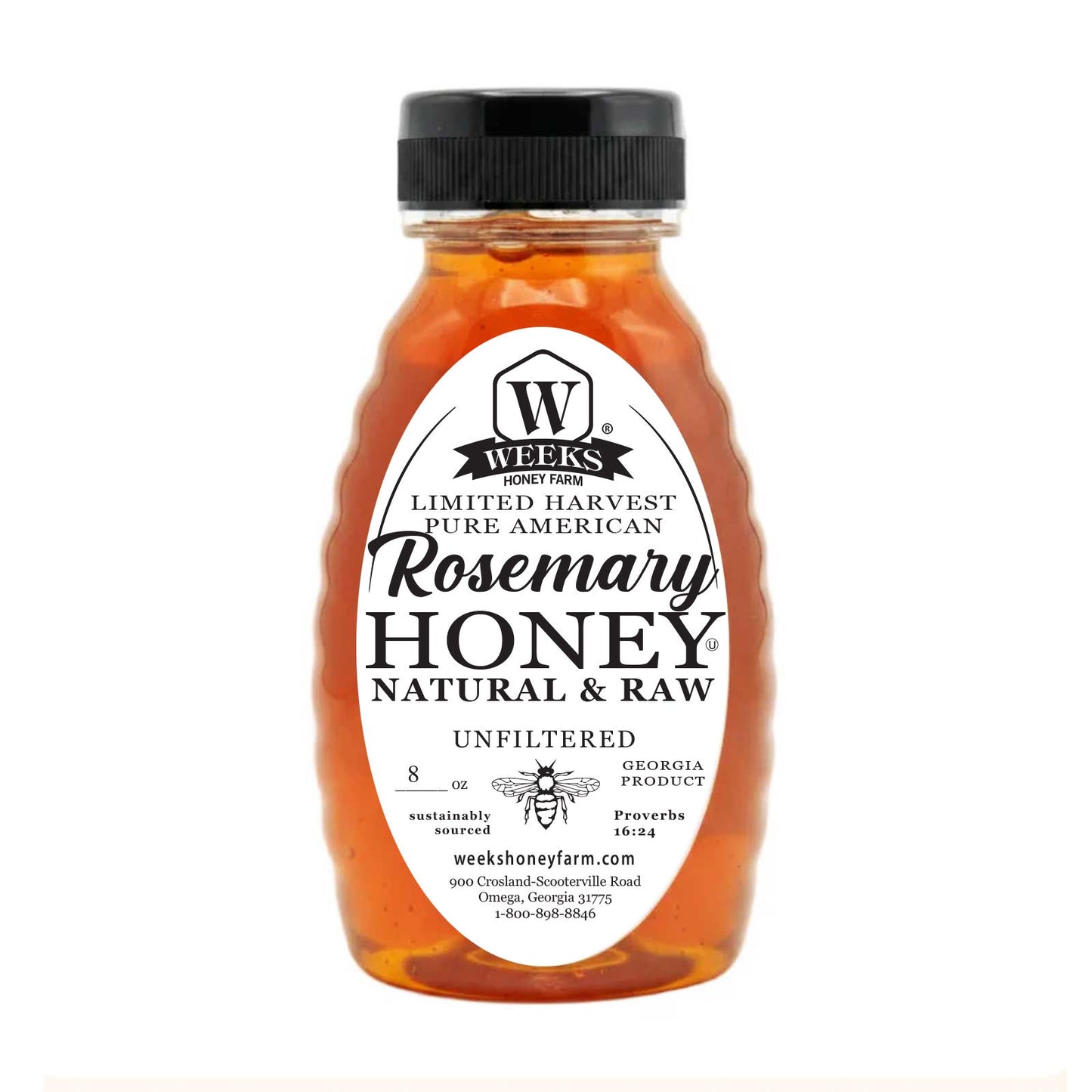 Hand-Infused Rosemary Honey | Weeks Honey Farm