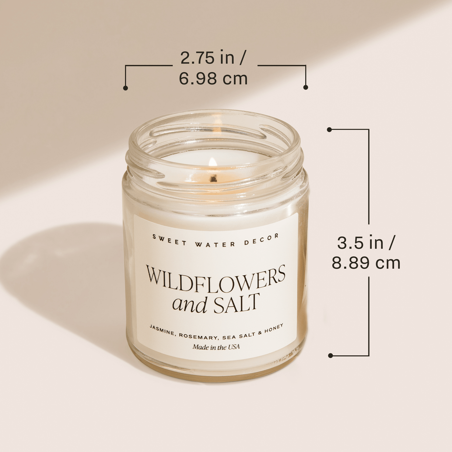 Love You Soy Candle Patterned - Clear Jar - 9 oz (Driftwood and Mahogany)