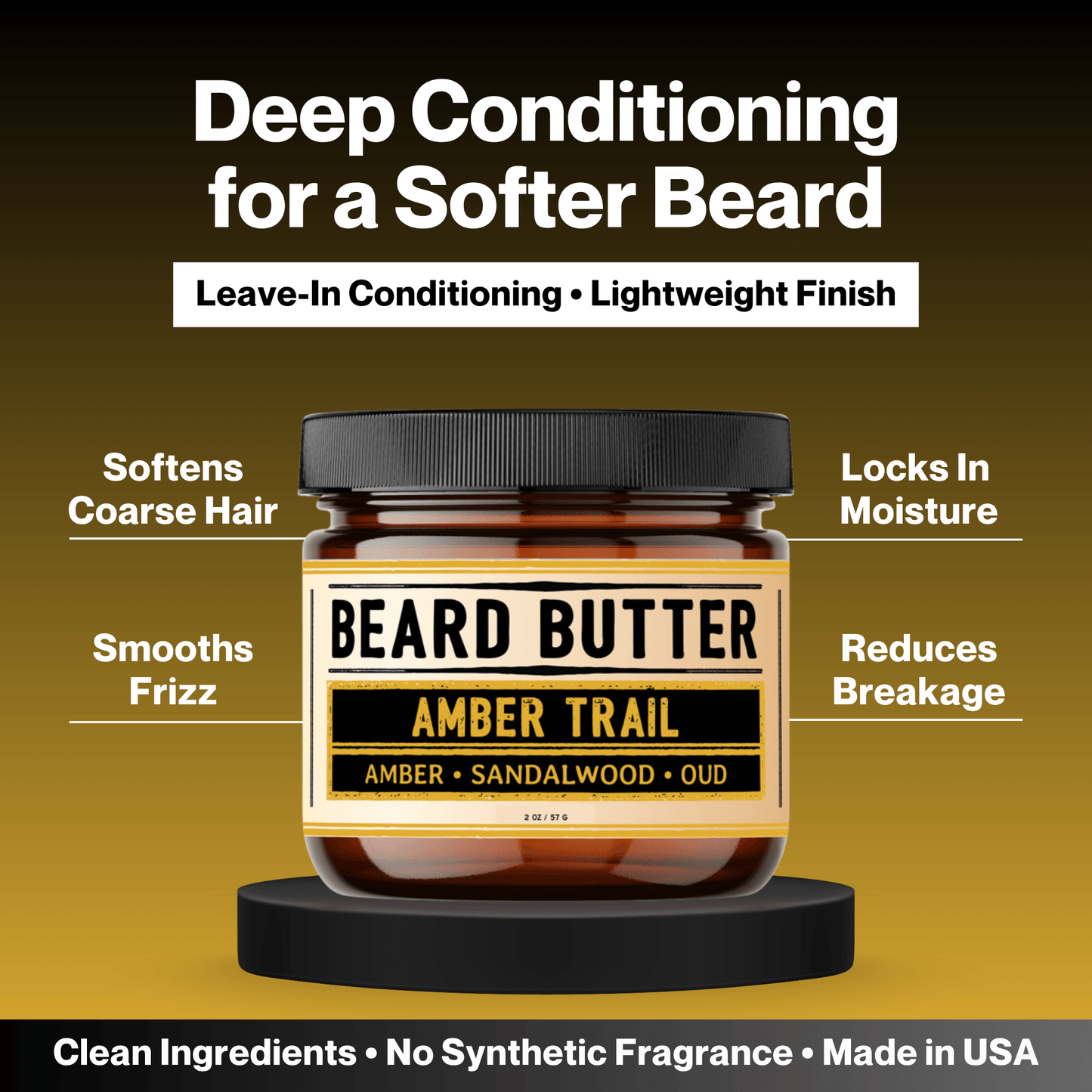 Amber Trail Beard Butter - Amber, Sandalwood, Oud